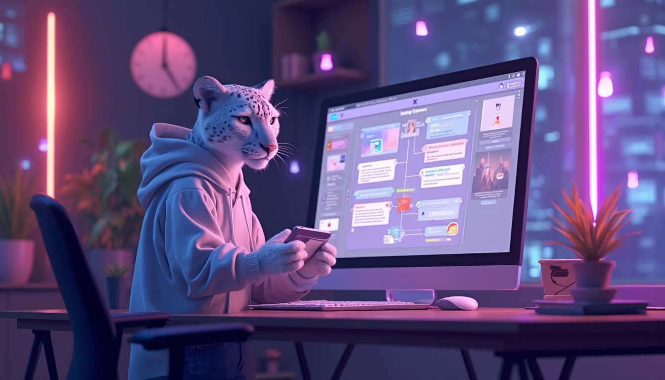 Un écran d'ordinateur affichant l'interface de Zapier pour automatiser des tâches entre différentes applications.
