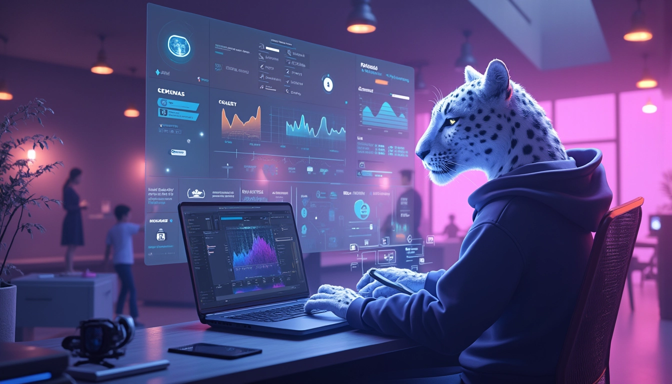 Illustration de solutions SaaS pour améliorer l'efficacité au travail avec des outils variés