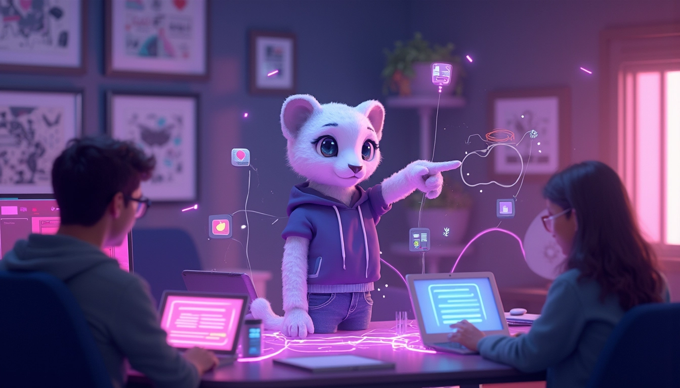 Illustration des outils no-code pour automatiser des processus et créer des applications sans programmation.